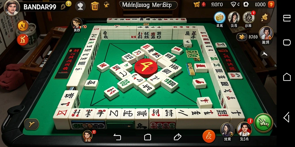 Screenshot utama BANDAR99 menampilkan gameplay Mahjong yang menarik dan seru.