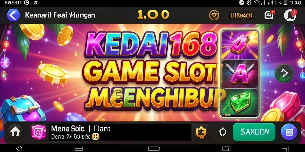Screenshot KEDAI168 menampilkan permainan Slot yang mengasyikkan dan penuh warna.