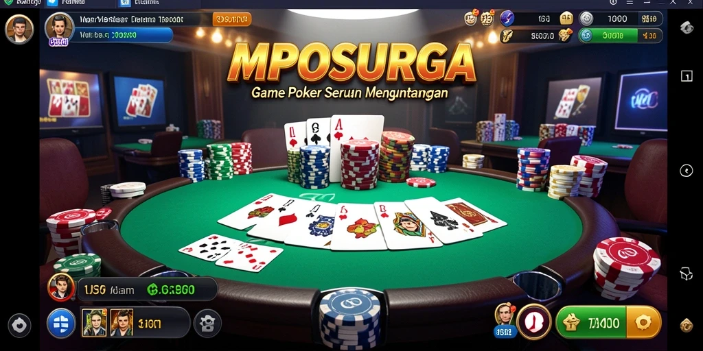 Tampilan menarik dan mendebarkan saat bermain poker di MPOSURGA.