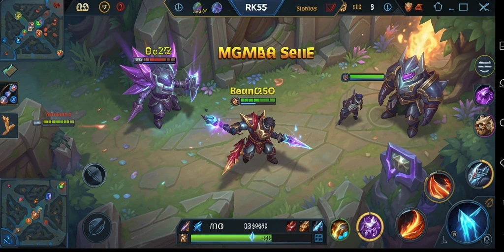 Tampilan gameplay seru dalam RK55 dengan aksi pertempuran intens.